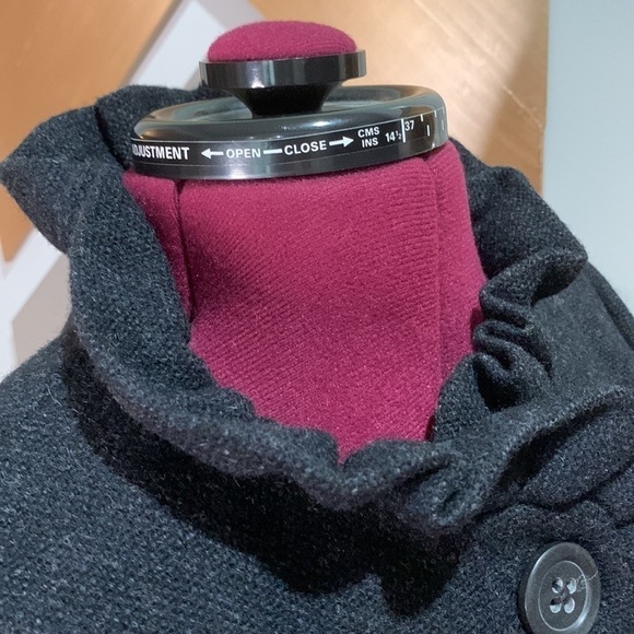 Ruffle detail J. Crew pea coat - Picture 6 of 9